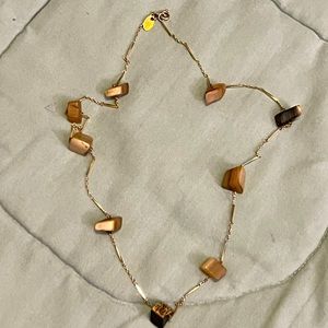 Genuine Les Bernard Inc. gold and Gemstone necklace 18”
